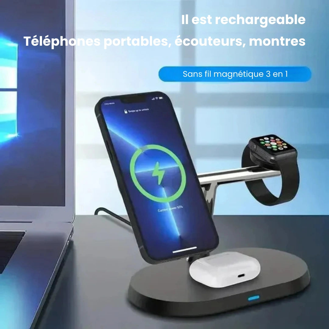 Chargeur sans fil magnétique 3 en 1