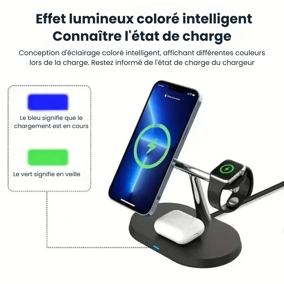 Chargeur sans fil magnétique 3 en 1