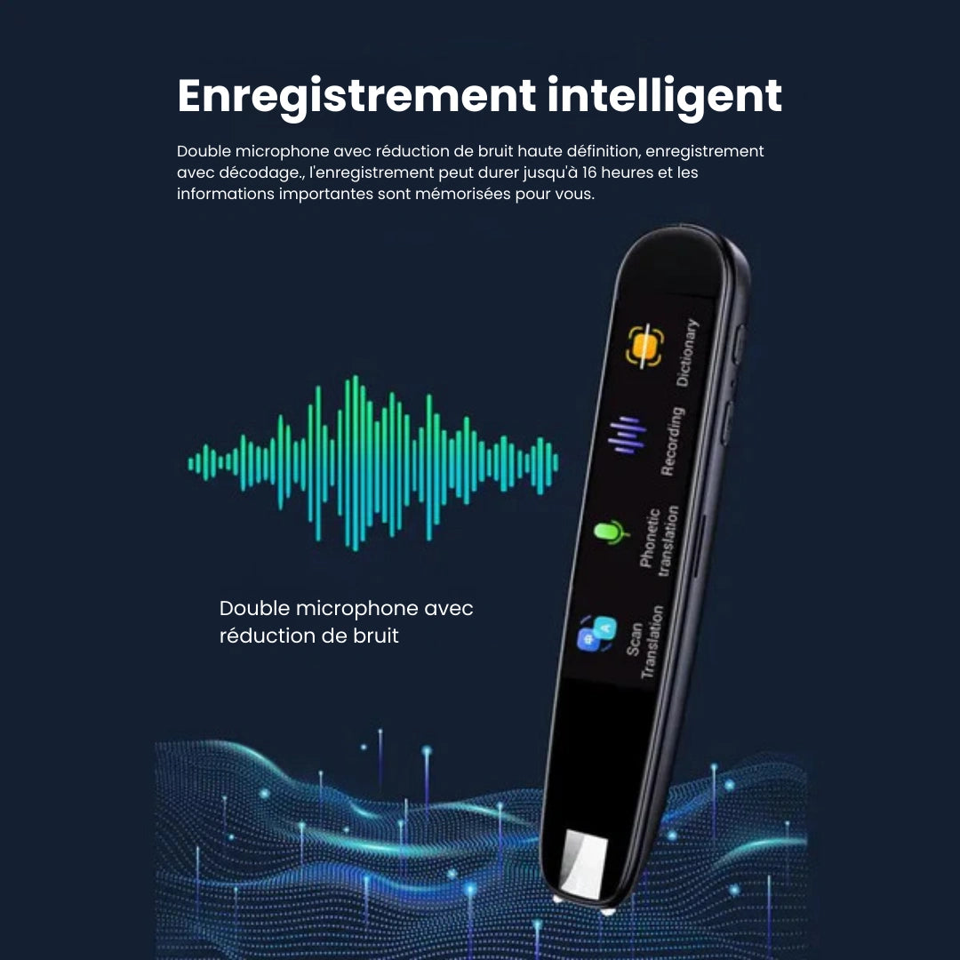 Stylo de traduction intelligent avec fonction de reconnaissance vocale